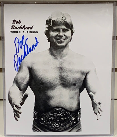 Bob Backlund Signed 8x10 Classic Photo WWE Hall of Fame (Comes w/COA)
