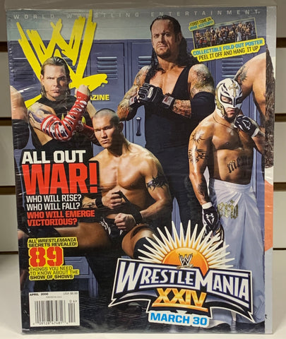 WWE Magazine (Sealed) April 2008 Jeff Hardy Undertaker Mysterio Batista