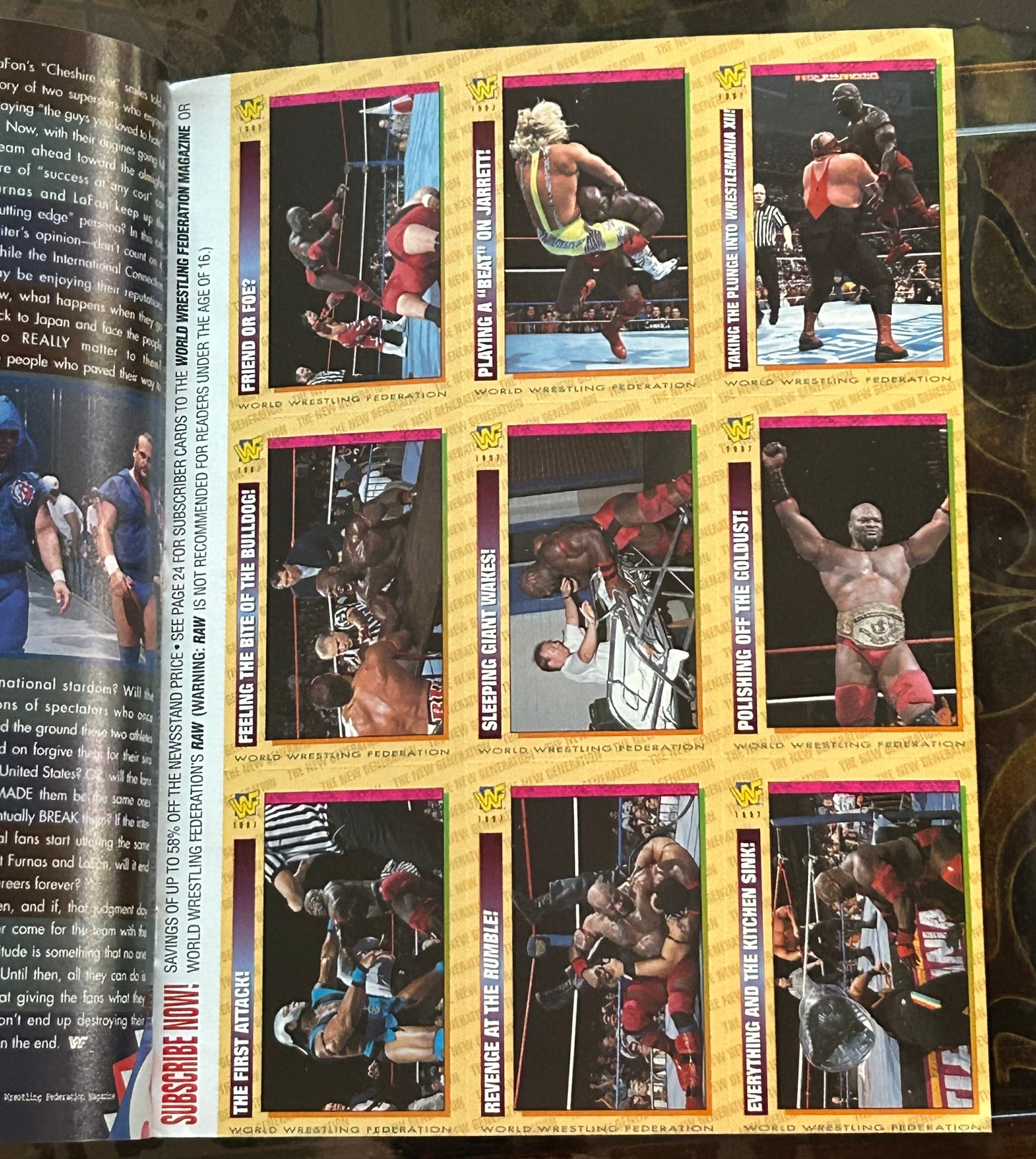 * WWE Magazine August 1997 (Includes 9 WWE Cards Inside)