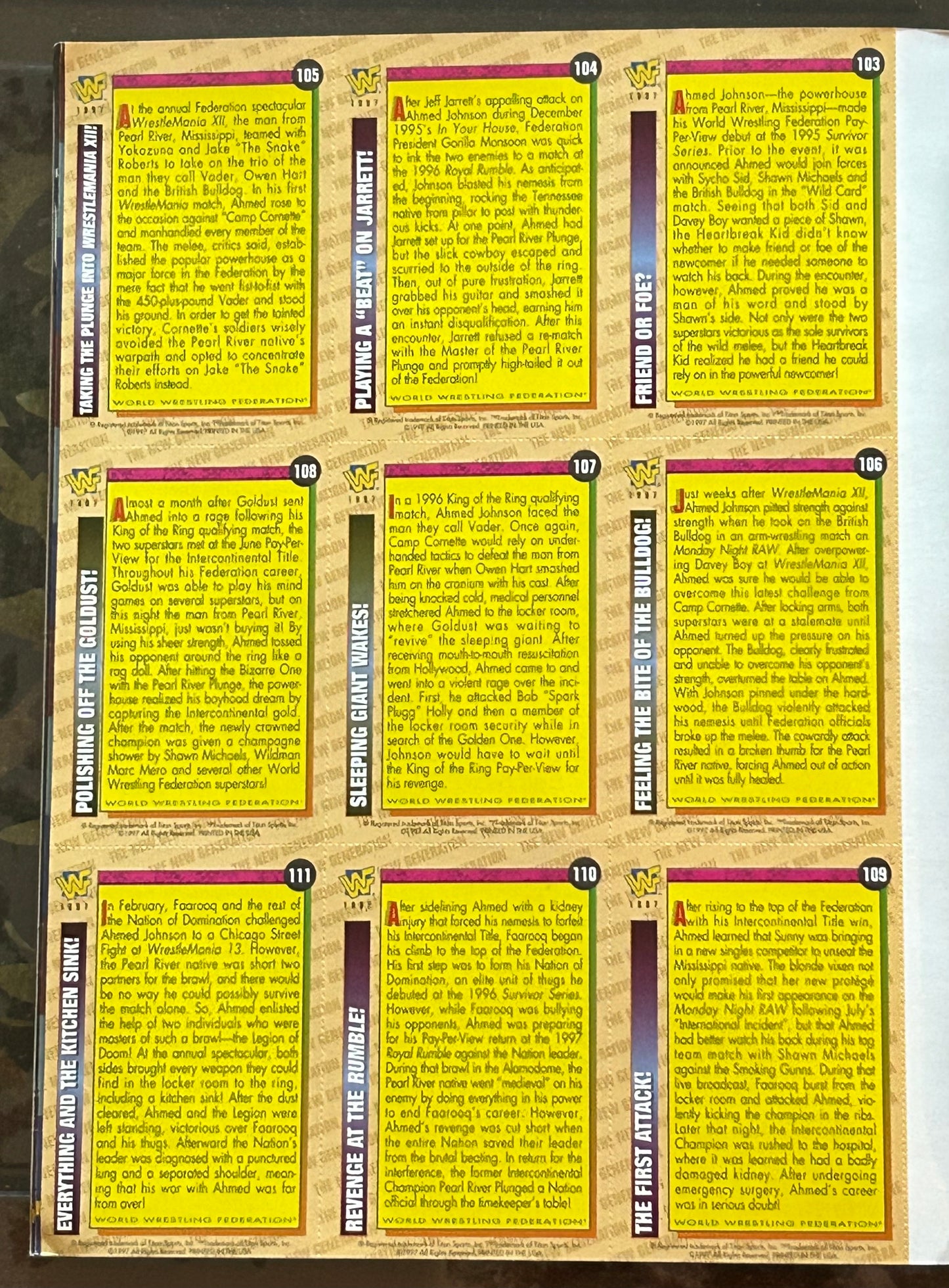 * WWE Magazine August 1997 (Includes 9 WWE Cards Inside)