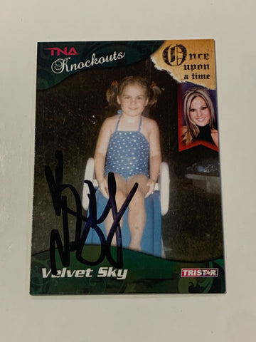 Velvet Sky 2009 Tristar TNA Knockouts “Once Upon a Time” SIGNED Card