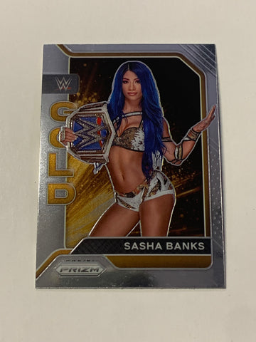 Sasha Banks 2022 WWE Prizm “Gold” Insert Card
