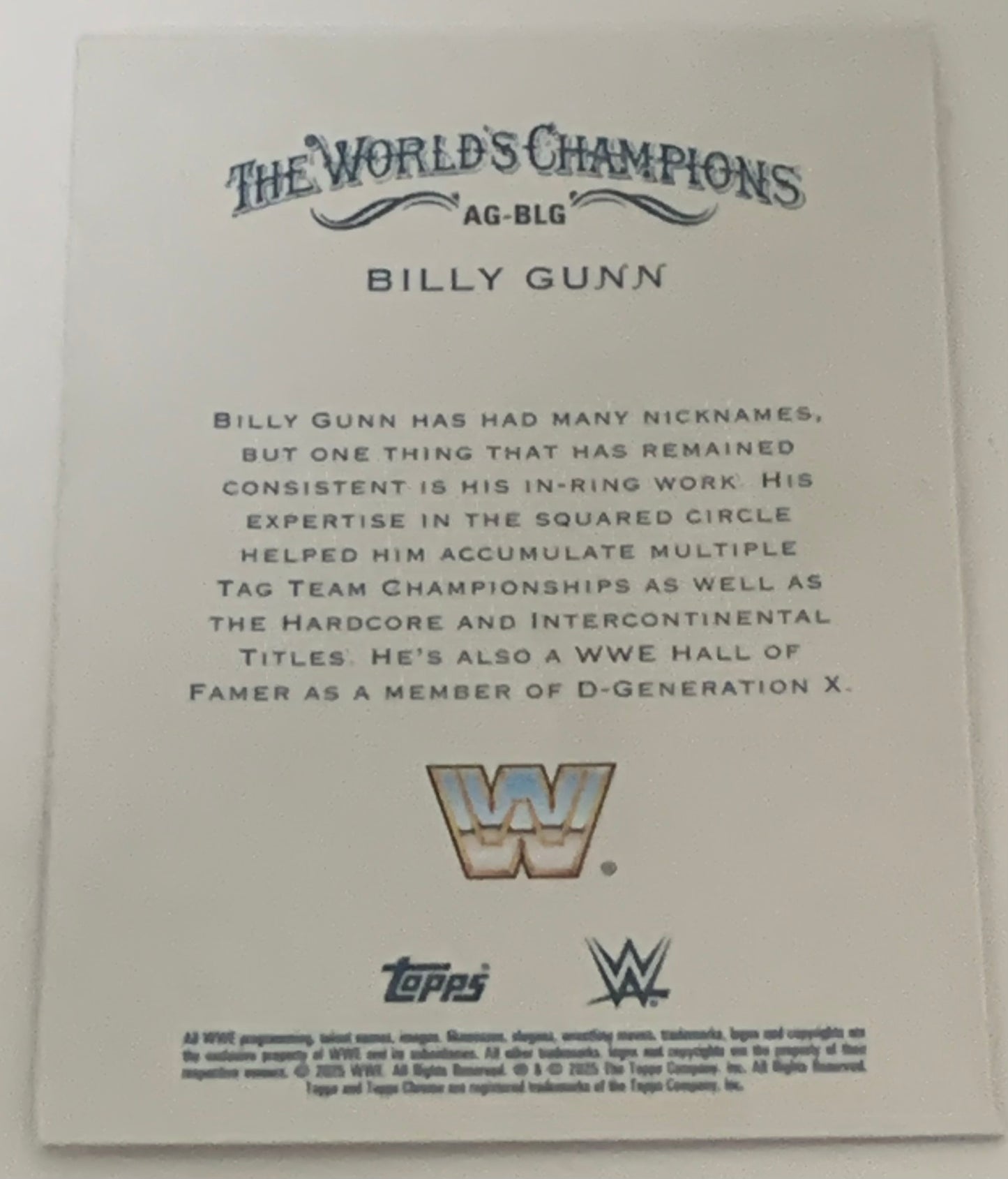 Billy Gunn 2025 WWE Topps Chrome Allen & Ginter Card