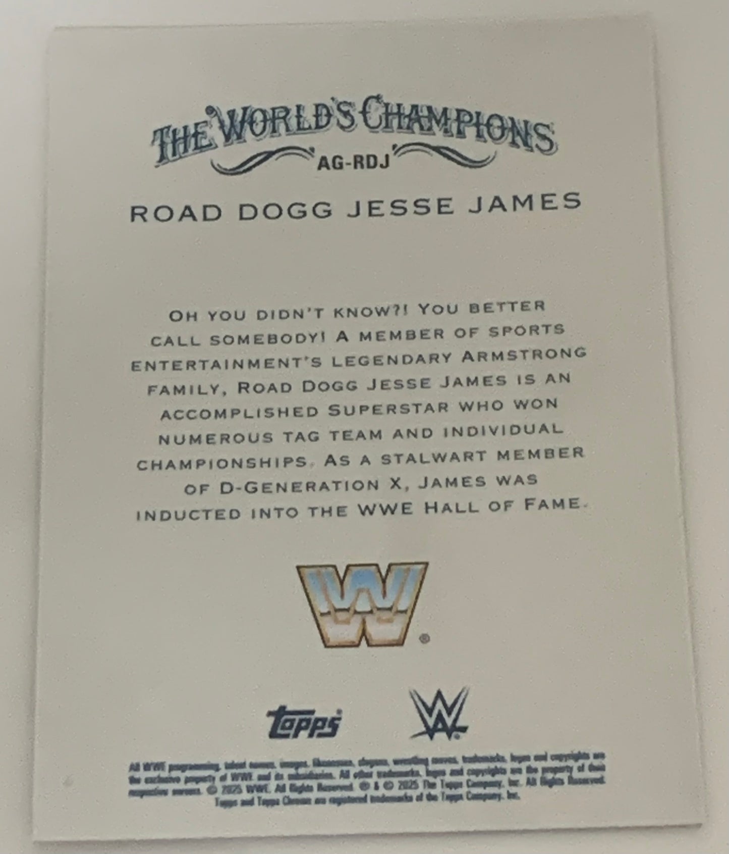 Road Dog 2025 WWE Topps Chrome Allen & Ginter Card