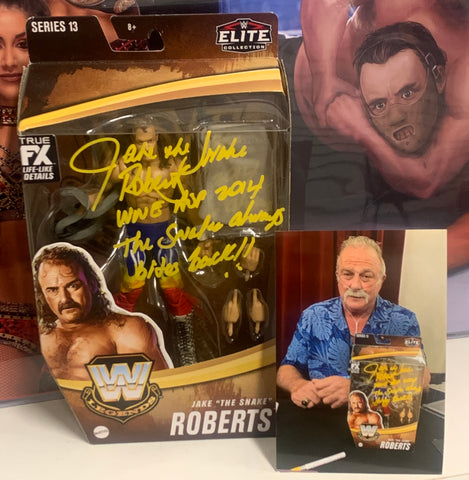 Jake “The Snake” Roberts SIGNED & Inscribed WWE Mattel Legends Series 13 Elite Action Figure (Comes w/COA)