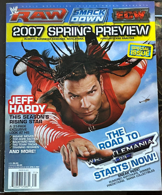 * WWE Magazine “2007 Spring Preview” JEFF HARDY