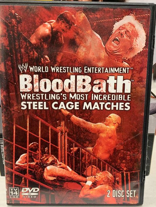 WWE DVD “Bloodbath, Wrestling’s Most Incredible Steel Cage Matches” 2-Disc Set (Stone Cold, The Rock, Jimmy Snuka, Hulk Hogan & much more)