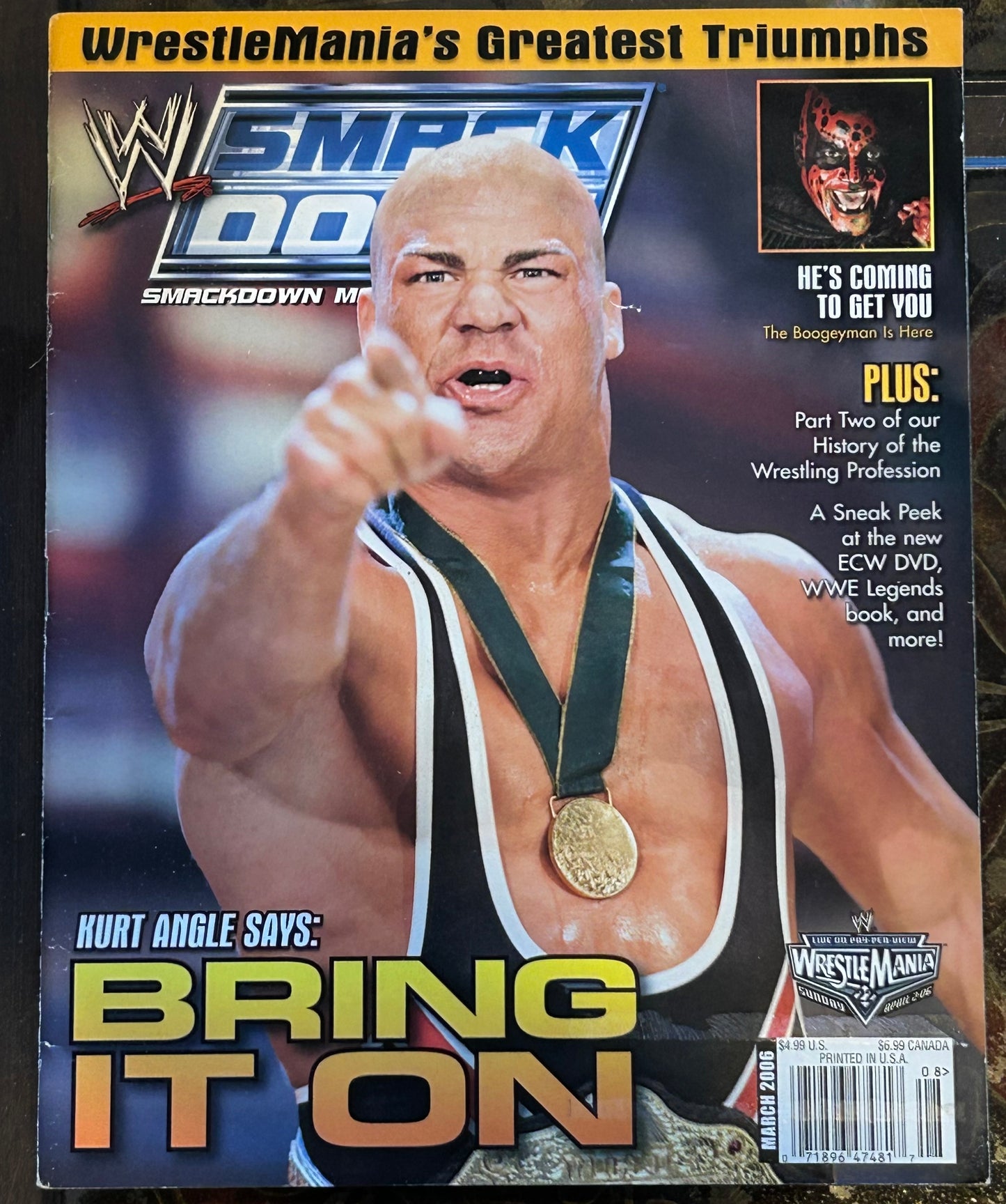 * WWE Smackdown Magazine March 2006 (Double Sided Chris Benoit Poster Inside)