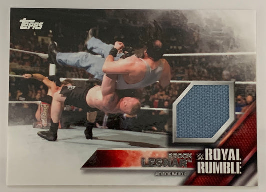 Brock Lesnar 2016 WWE Topps Royal Rumble Event Used Mat Relic #/399