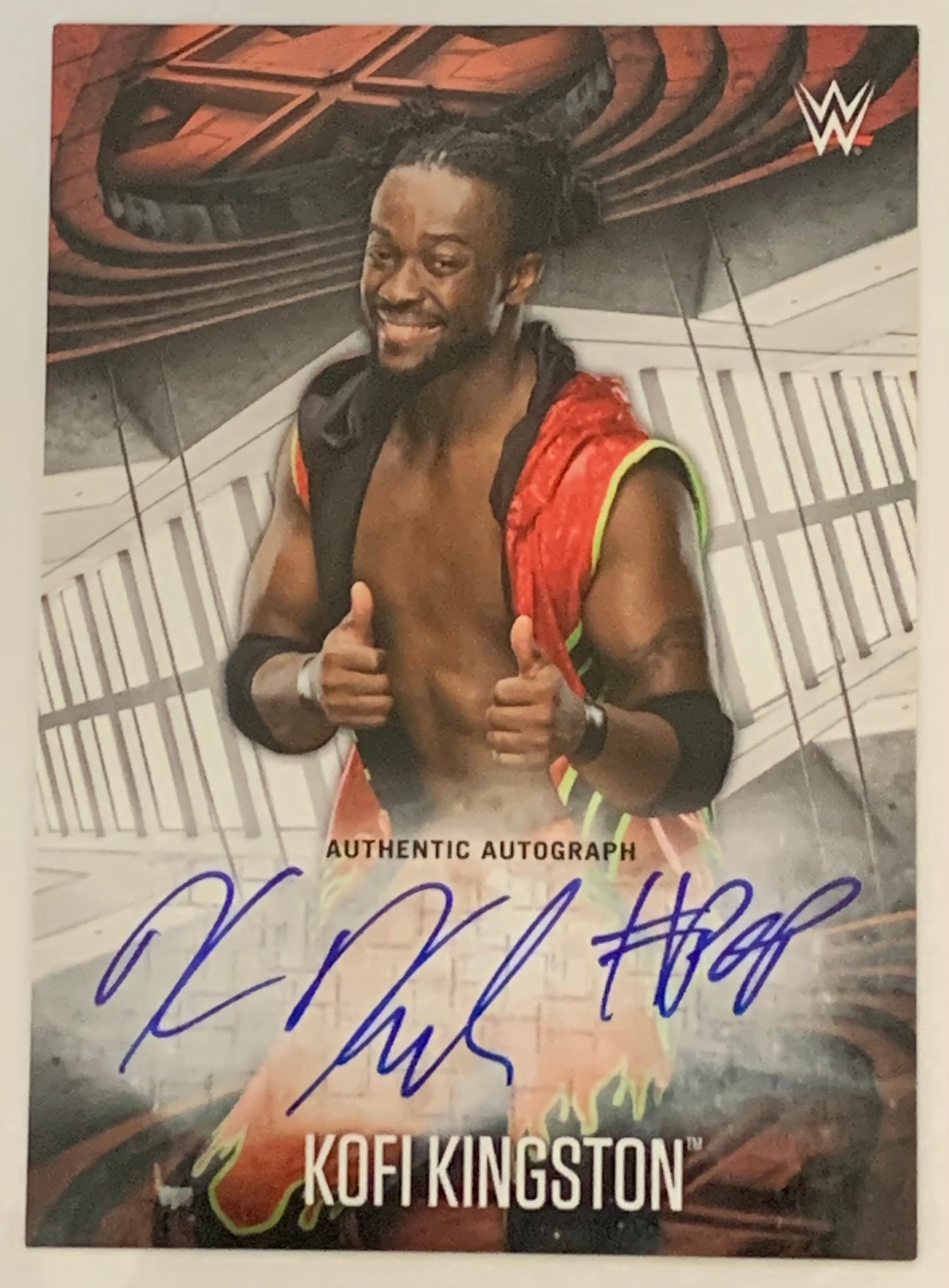 Kofi Kingston 2017 WWE Topps Signed “On Card” Auto #155/200