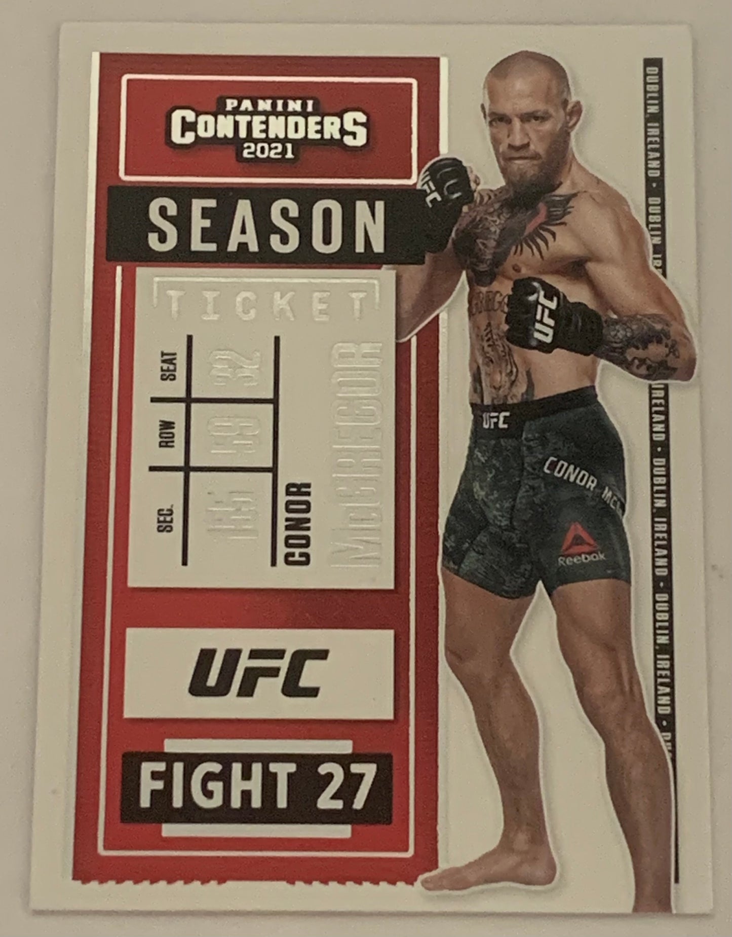 Conor McGregor 2021 UFC Panini Chronicles Contenders Card