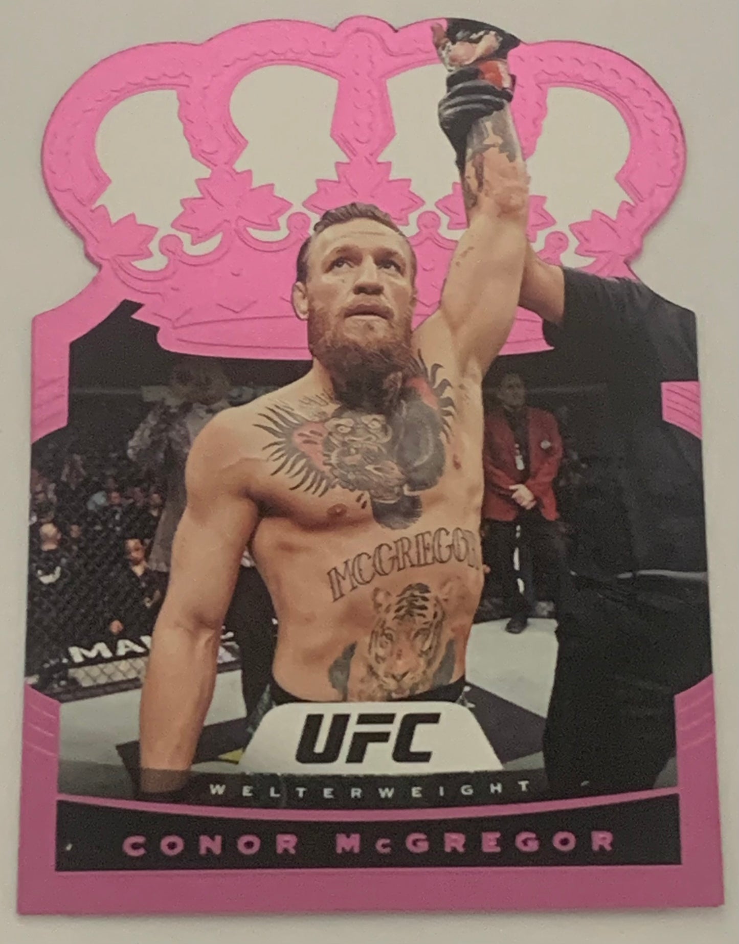 Conor McGregor 2021 UFC Panini Chronicles Crown Royale PINK Card