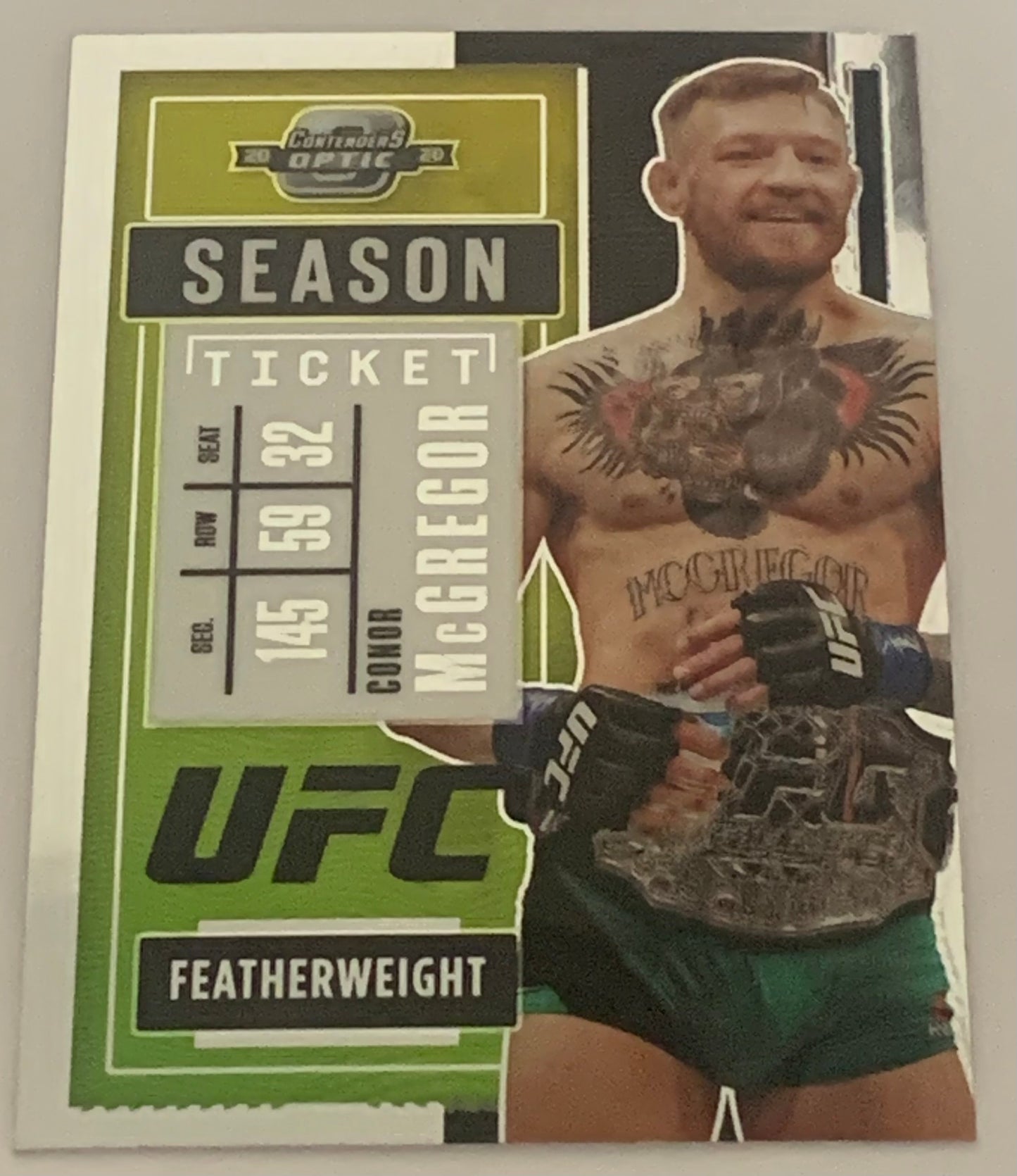 Conor McGregor 2021 UFC Panini Chronicles Contenders Optic chrome Card