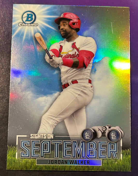 * Jordan Walker 2023 Bowman Chrome “Sights on September” Card CARDINALS