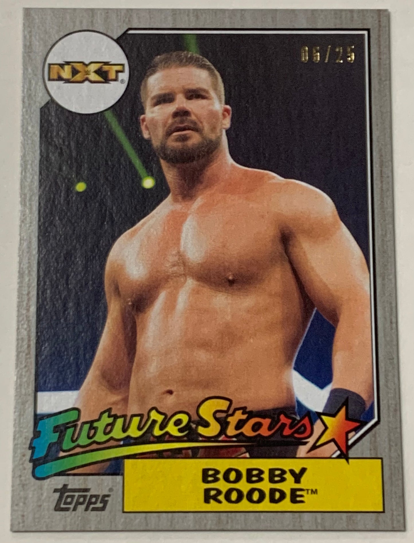 Bobby Roode 2017 WWE Topps Heritage Parallel ROOKIE Card #6/25