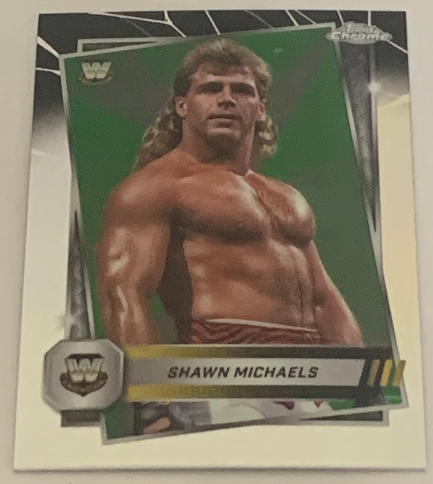 Shawn Michaels HBK 2025 WWE Topps Chrome Green & Black Refractor