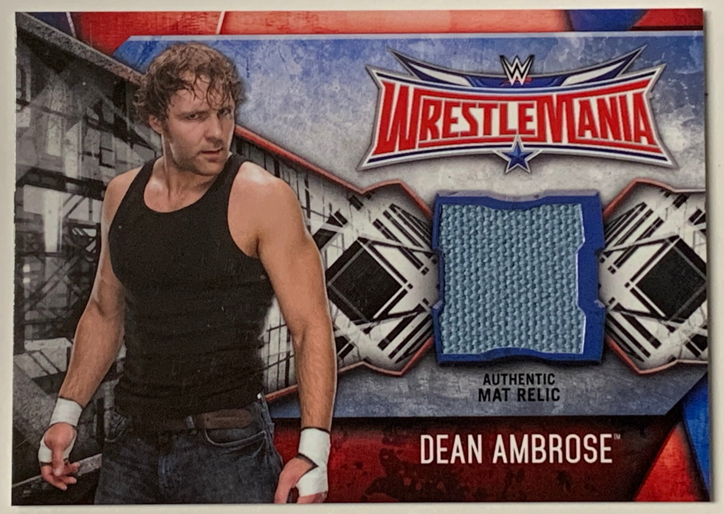 Dean Ambrose 2017 WWE Topps Wrestlemania 32 Authentic Event-Used Mat Relic