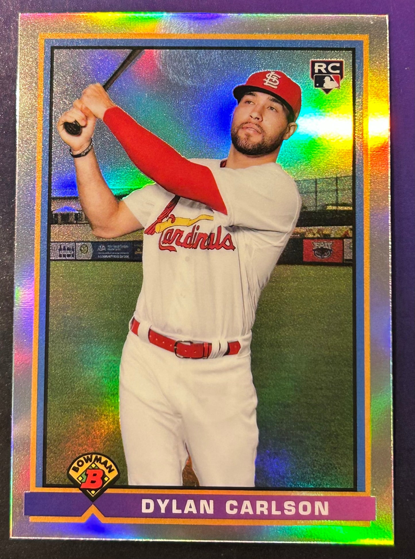 * Dylan Carlson 2021 Bowman Chrome (1991 Throwback) ROOKIE Refractor CARDINALS