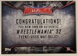 Dean Ambrose 2017 WWE Topps “Wrestlemania 32 Authentic Event-Used Mat Relic” Card (Jon Moxley)!!!