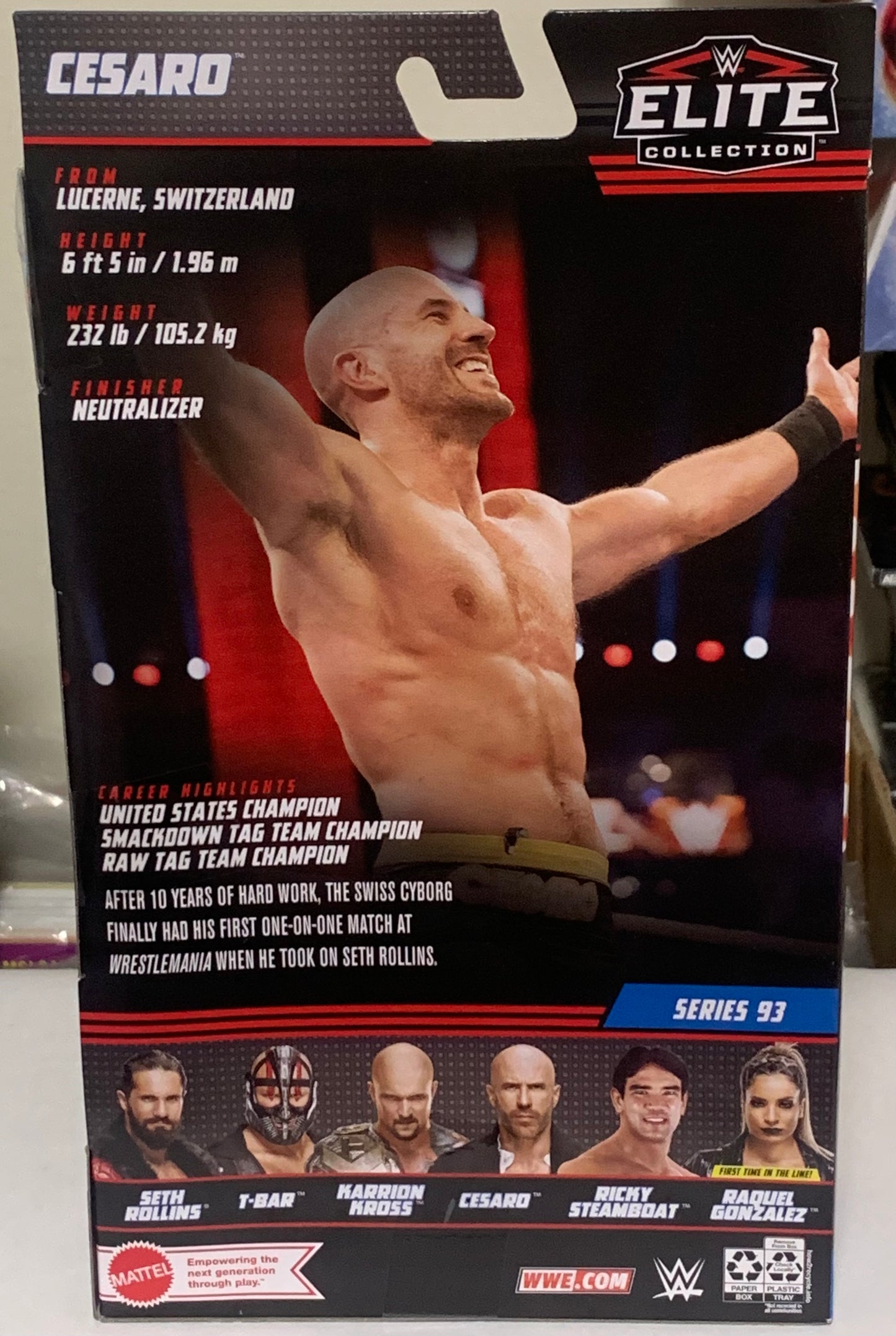 Cesaro (Claudio Castagnoli) SIGNED WWE Elite Series 93 Figure (Comes w/COA)