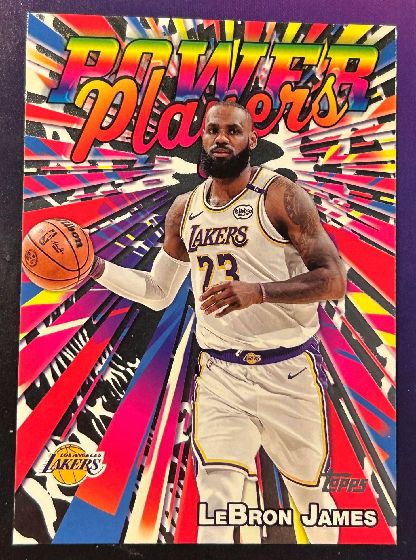 * LeBron James 2025-26 Topps NBA “Power Players” Insert Card LAKERS