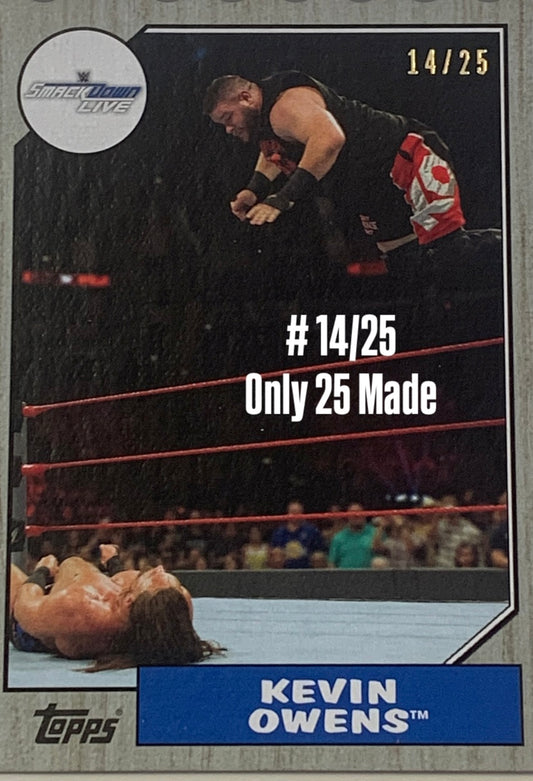 Kevin Owens 2017 WWE Topps Heritage Silver Parallel Card #14/25