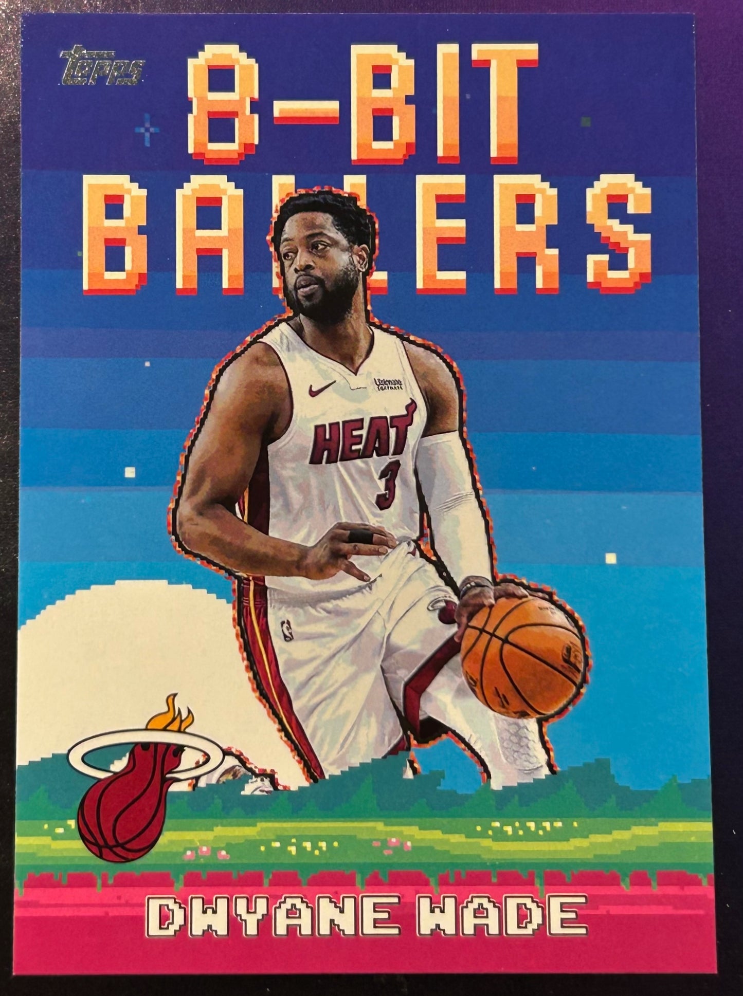 * Dwayne Wade 2025-26 Topps NBA “8-Bit Ballers” Insert Card HEAT