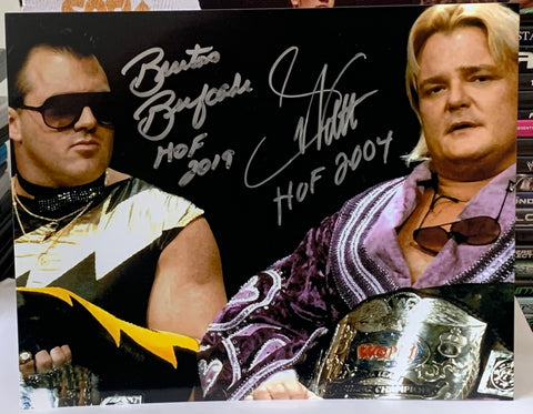 Greg Valentine & Brutus Beefcake Dual Signed & Inscribed WWE HOF 8x10 Color Photo (Comes w/COA)