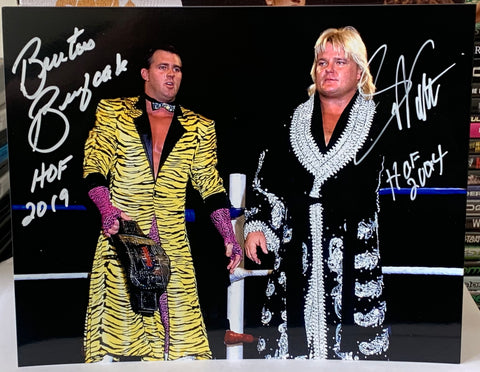 Greg Valentine & Brutus Beefcake Dual Signed & Inscribed WWE HOF 8x10 Color Photo (Comes w/COA)