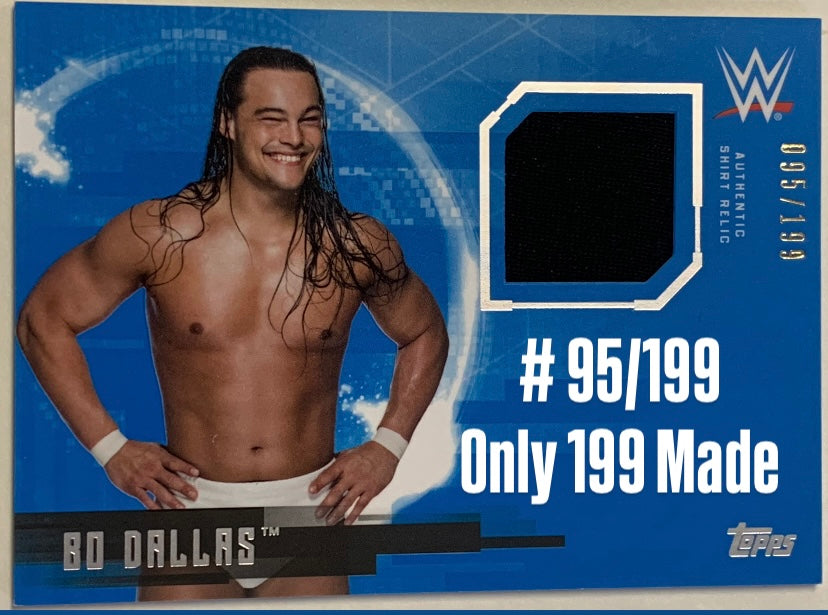 Bo Dallas 2017 WWE Topps Undisputed Authentic Relic Card #95/199