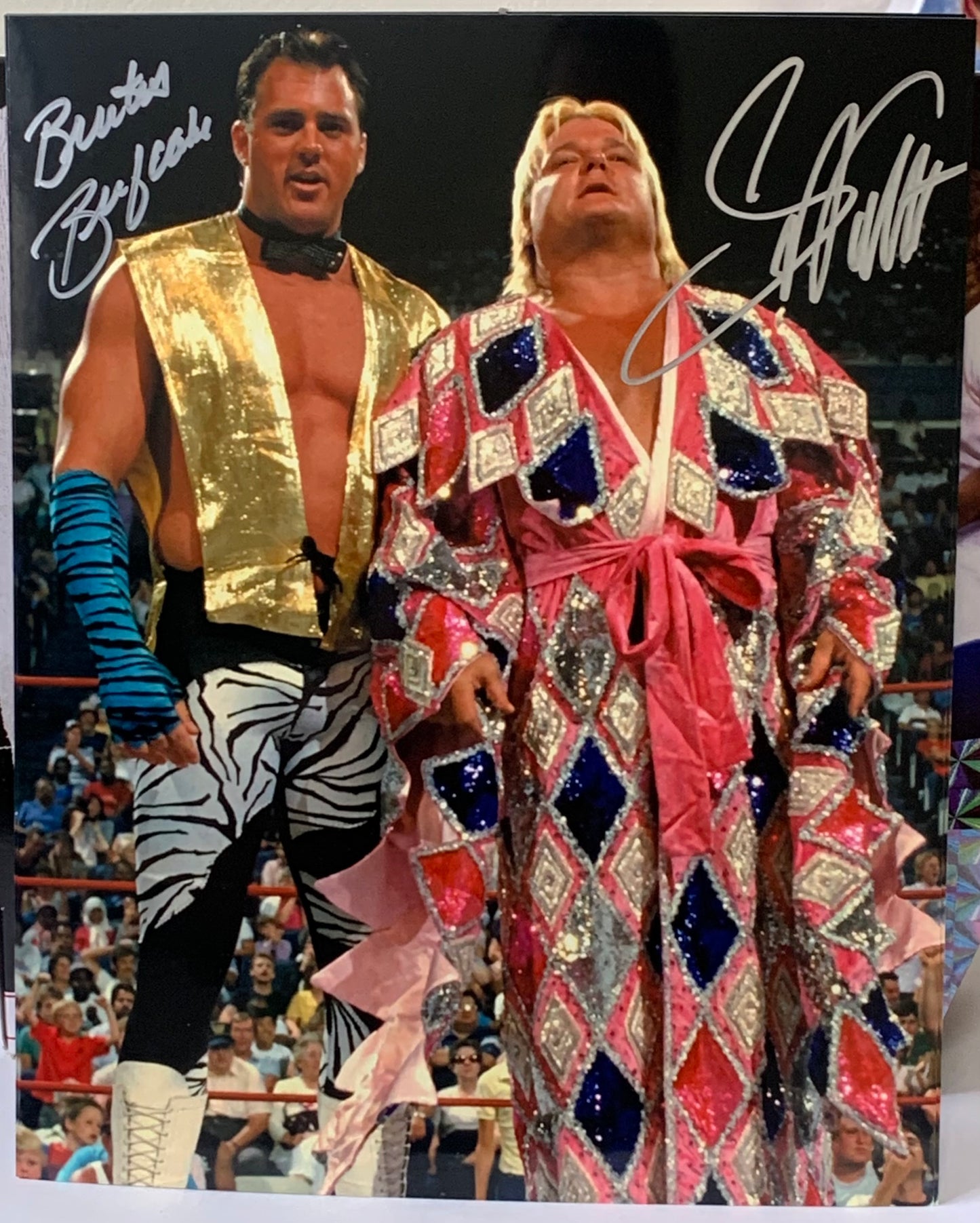 Greg Valentine & Brutus Beefcake Dual Signed 8x10 Color Photo (Comes w/COA)