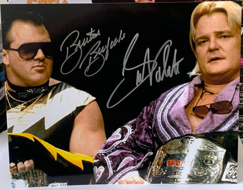 Greg Valentine & Brutus Beefcake Dual Signed 8x10 Color Photo (Comes w/COA)