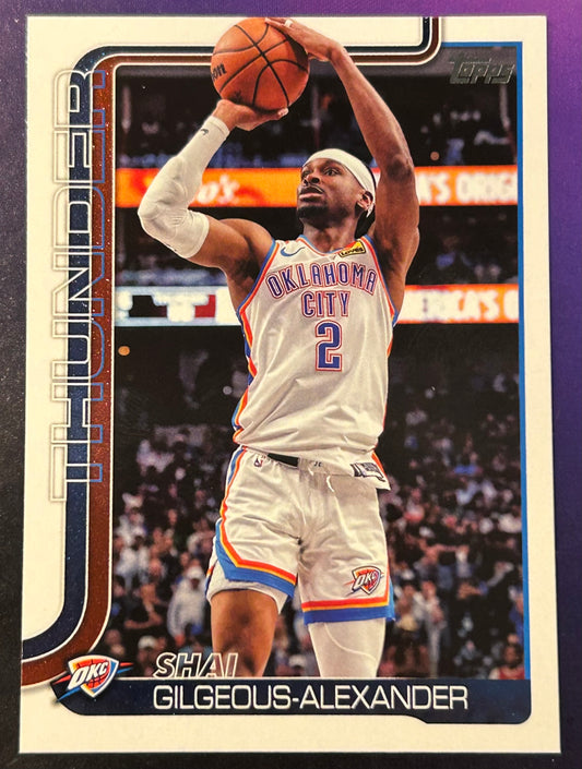 * Shai Gilgeous-Alexander 2025-26 Topps NBA Card THUNDER