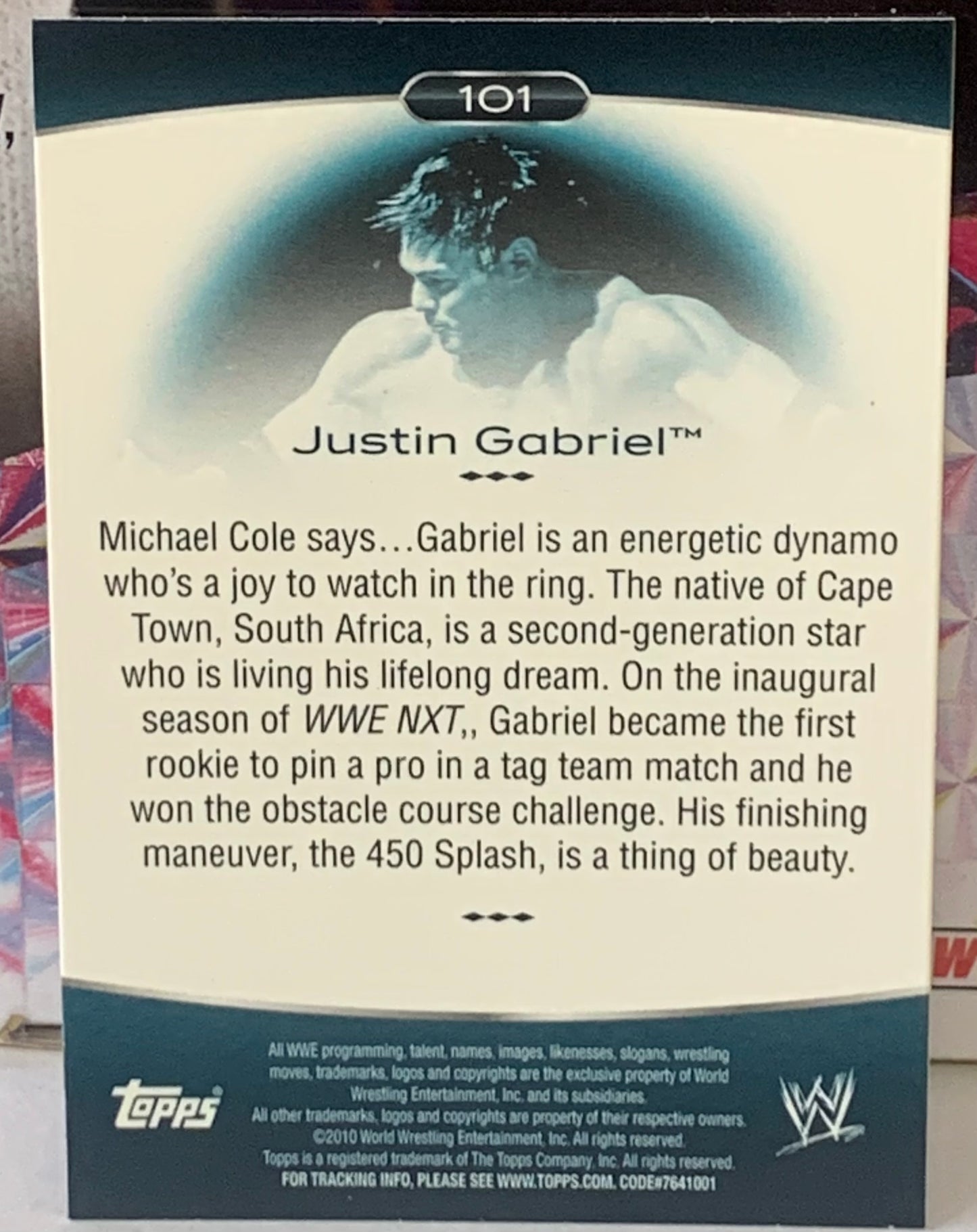 Justin Gabriel 2010 SIGNED WWE NXT Topps Platinum ROOKIE Card