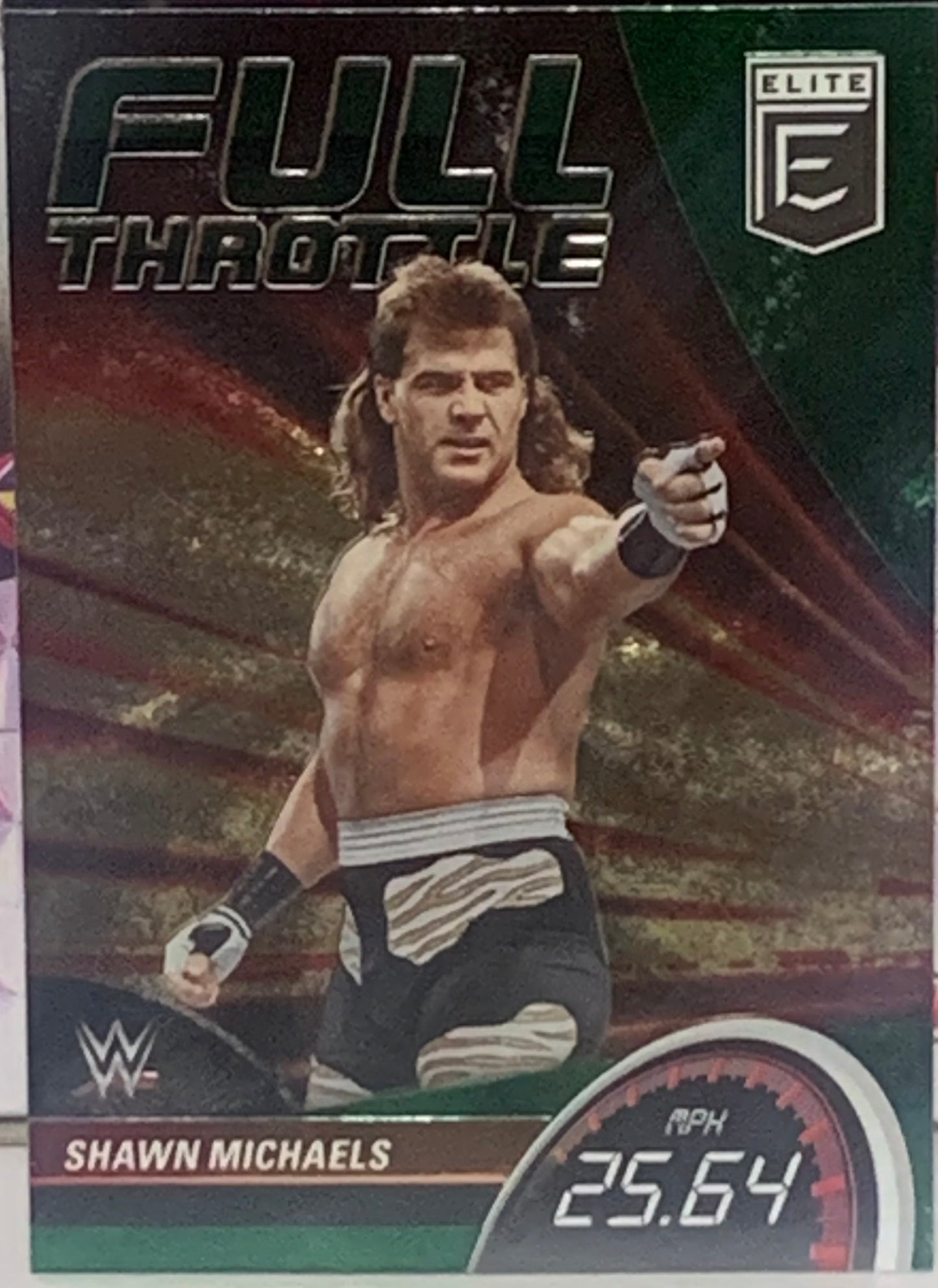 Shawn Michaels 2023 WWE Panini Donruss Elite “Full Throttle” Green Insert