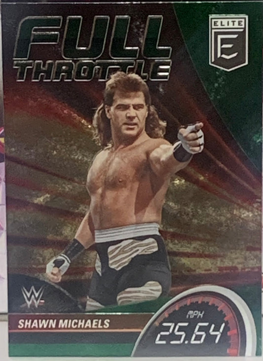 Shawn Michaels 2023 WWE Panini Donruss Elite “Full Throttle” Green Insert