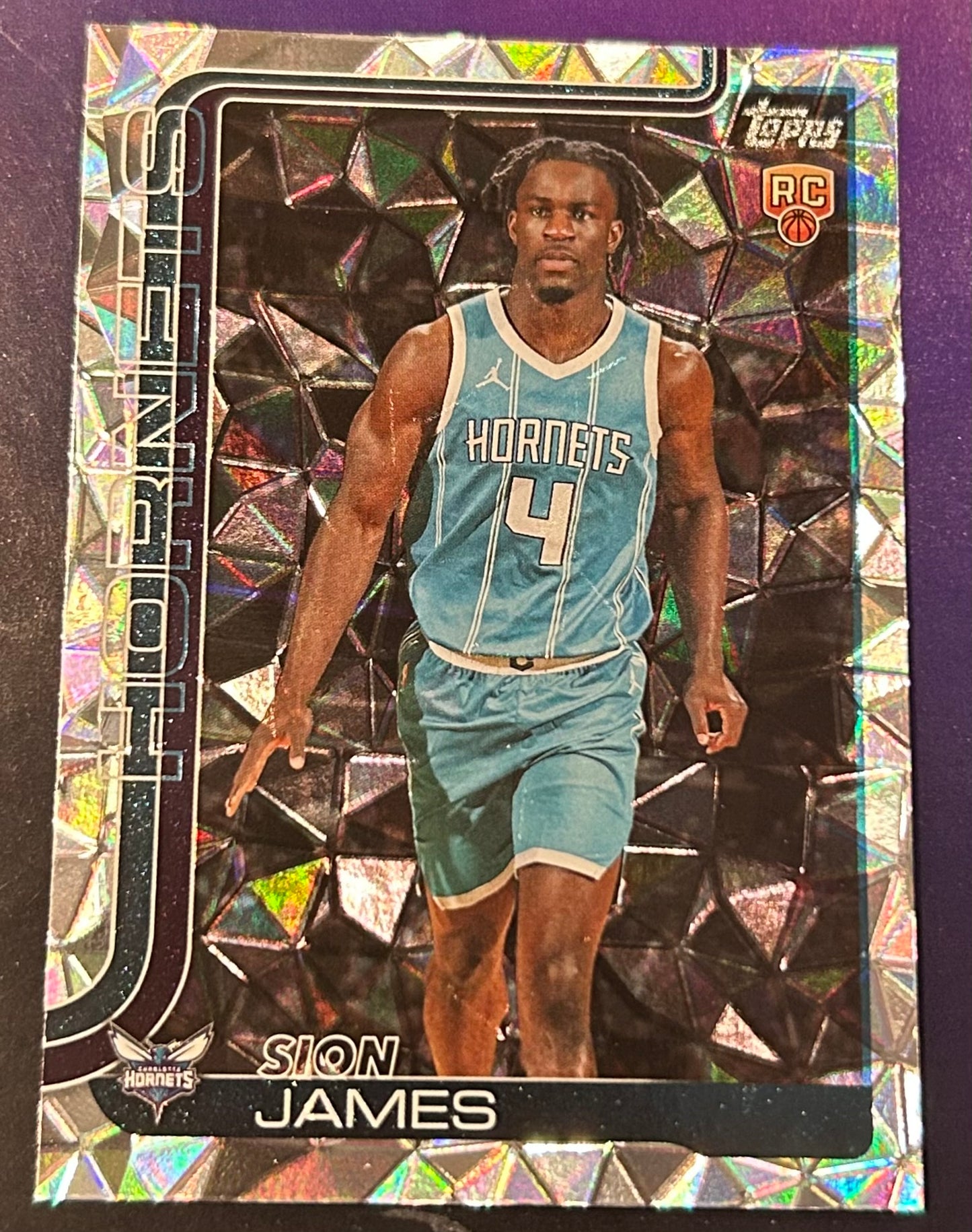 * Sion James 2025-26 Topps NBA Diamante Foil ROOKIE Card HORNETS