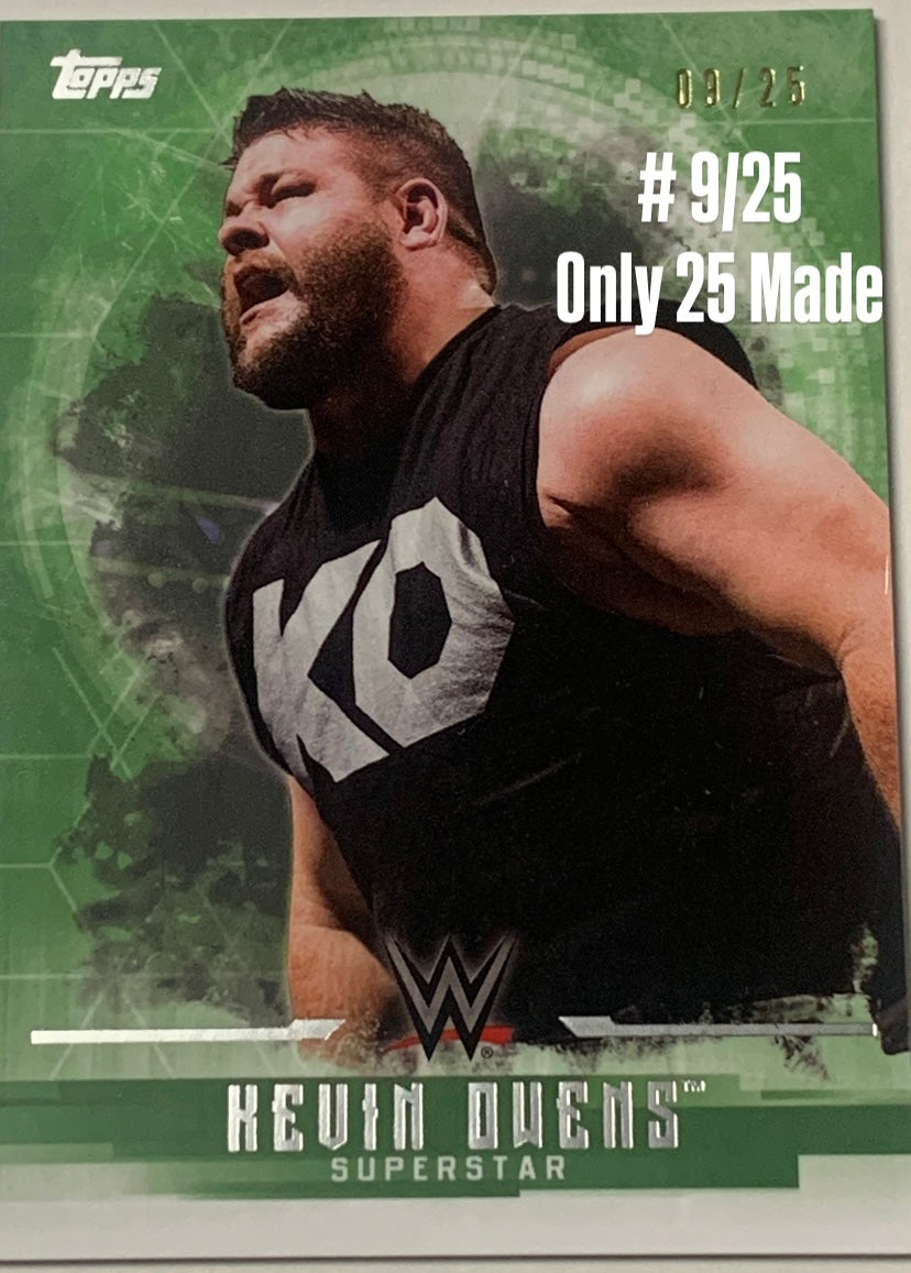 Kevin Owens 2017 WWE Topps Undisputed Green Parallel Card #9/25