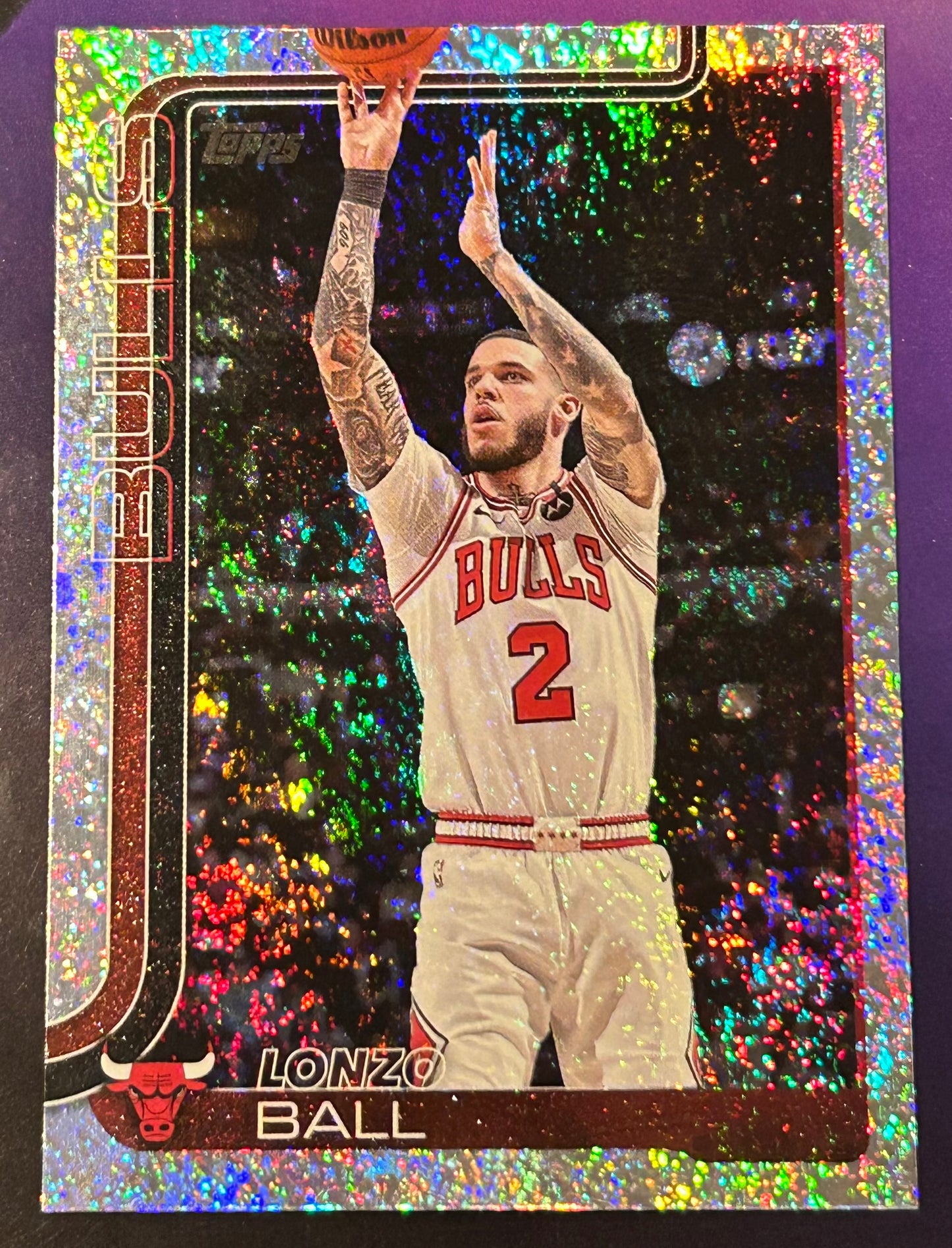 * Lonzo Ball 2025-26 Topps NBA Holofoil Card CHICAGO BULLS