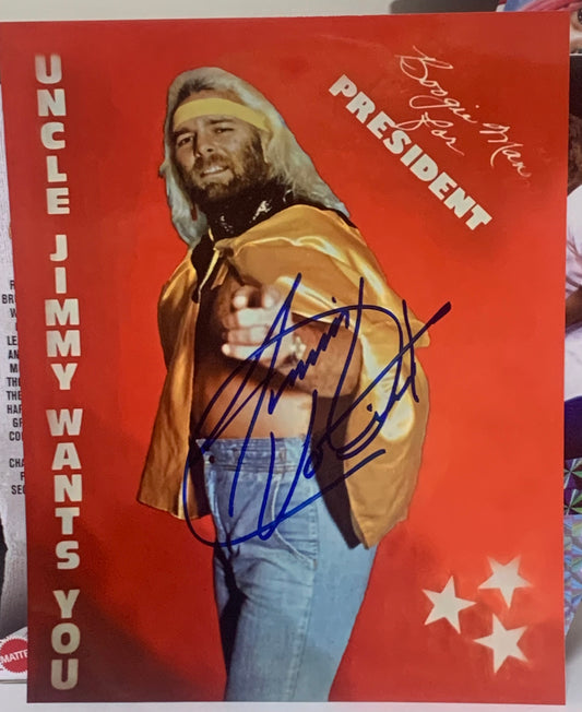 Jimmy Valiant Signed 8x10 Color Photo (Comes w/COA)