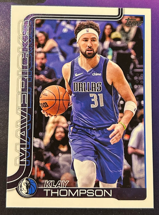 * Klay Thompson 2025-26 Topps NBA Card DALLAS MAVERICKS