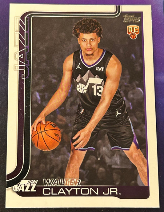 * Walter Clayton Jr 2025-26 Topps NBA ROOKIE Card UTAH JAZZ