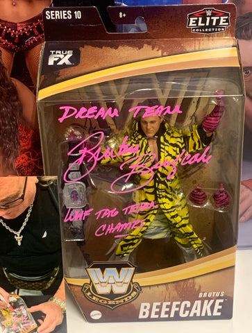 Brutus Beefcake SIGNED & Inscribed WWE Mattel Legends Elite Action Figure (Comes w/COA)