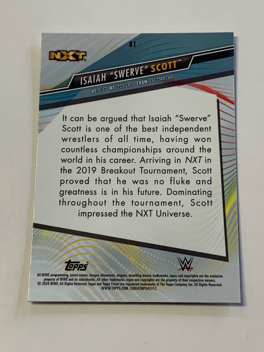 Swerve Strickland 2020 WWE NXT Topps Finest ROOKIE Card AEW – The ...