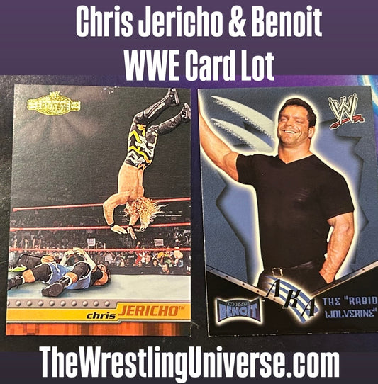 * Chris Jericho & Chris Benoit WWE Card Lot (You get both cards)
