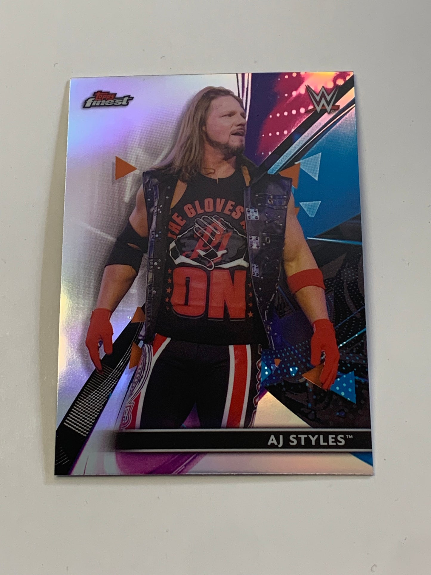 AJ Styles 2021 WWE Topps Finest REFRACTOR Card