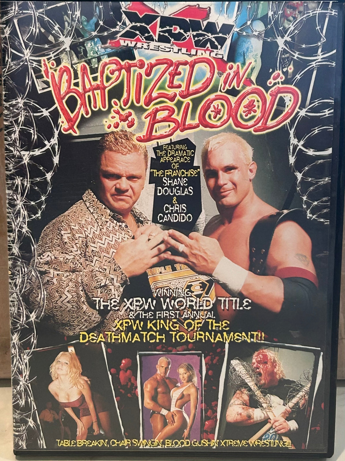 + XPW DVD “Baptized in Blood” (Shane Douglas, Supreme, ECW’s Kronus & more) (Copy)