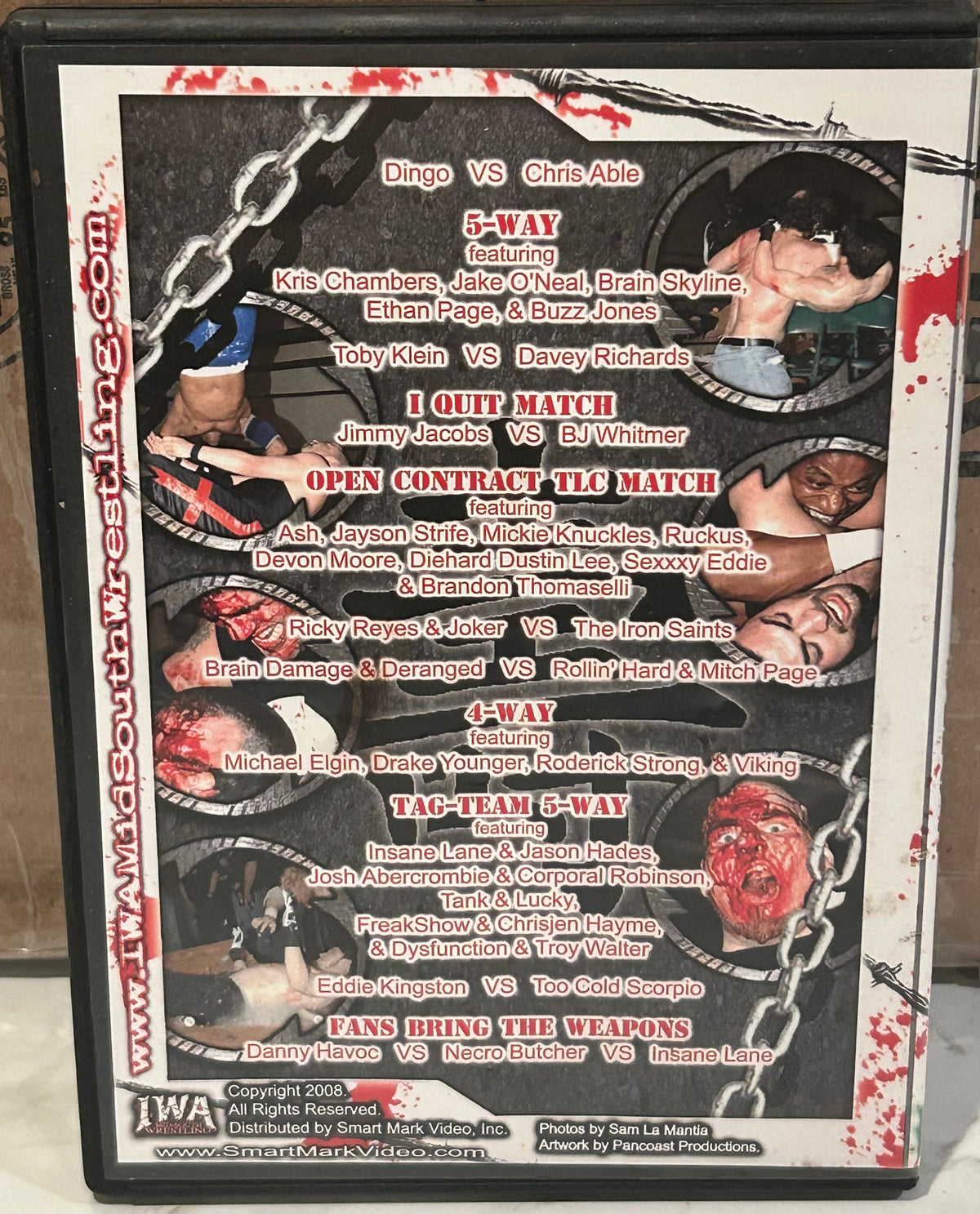 + IWA Mid-South Wrestling DVD “500” 3/1/2008 (Necro Butcher, Kingston, Iron Saints & so much more)