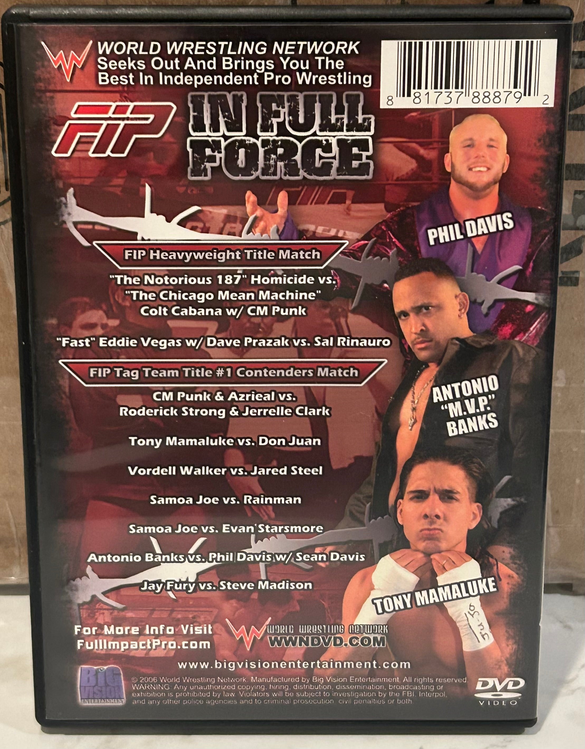 FIP DVD “In Full Force” (CM Punk, Samoa Joe, Homicide & so much