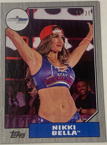 Nikki Bella 2017 WWE Topps Heritage Silver Parallel Card #22/25 (Only 25 Made)!!!